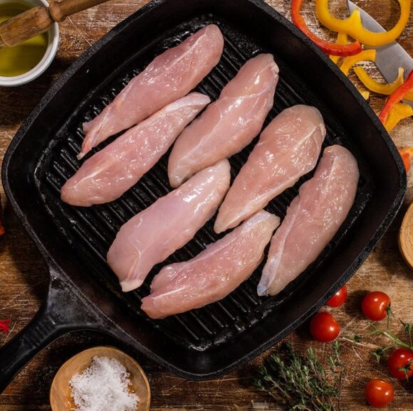 free range chicken breast strips